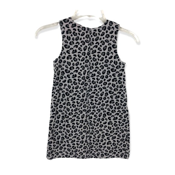 Gymboree Gray Black Animal Print Leopard Sleeveless Corduroy Dress Girls Size 6 - Picture 3 of 3